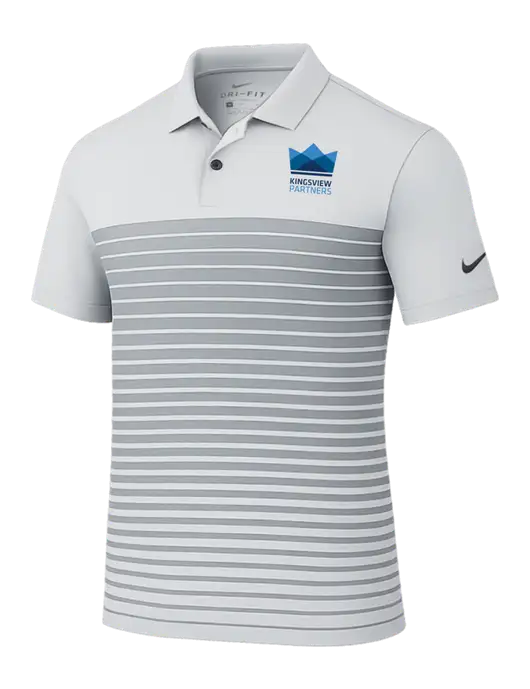 Nike Light Grey Dri-FIT Vapor Block Polo w/Kingsview Partners Logo