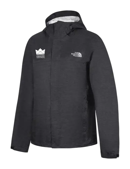 The North Face Dark Grey Heather DryVent Rain Jacket w/Kingsview Partners Logo