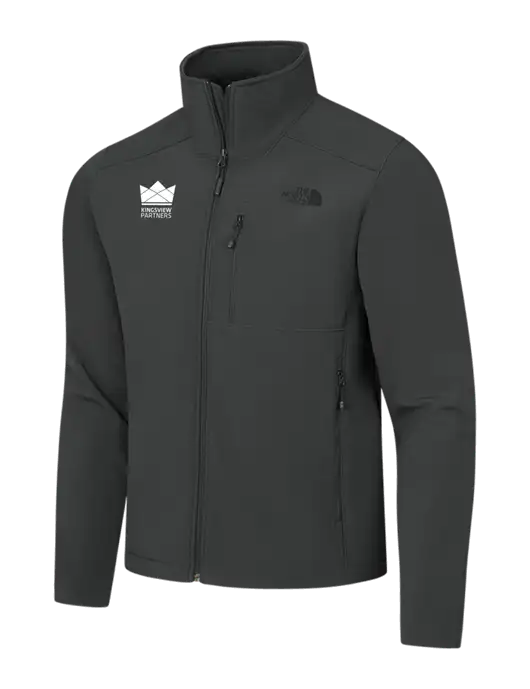 The North Face Dark Medium Grey Apex Barrier Soft Shell Jacket w/Kingsview Partners Logo