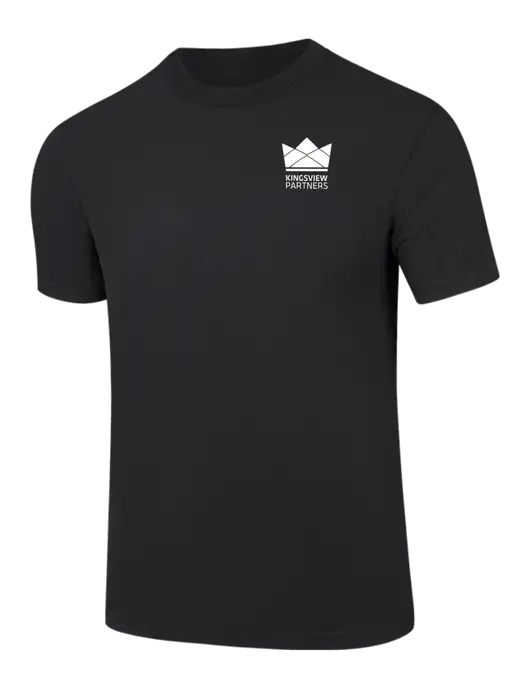 Comfort Colors 6.1 oz Black Heavyweight Ring Spun T-Shirt w/Kingsview Partners Logo