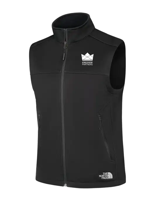 North Face Black Ridgewall Soft Shell Vest w/Kingsview Partners Logo