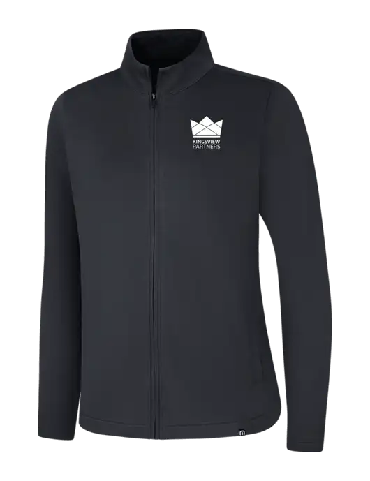 TravisMathew Womens Black Coveside Full-Zip w/Kingsview Partners Logo