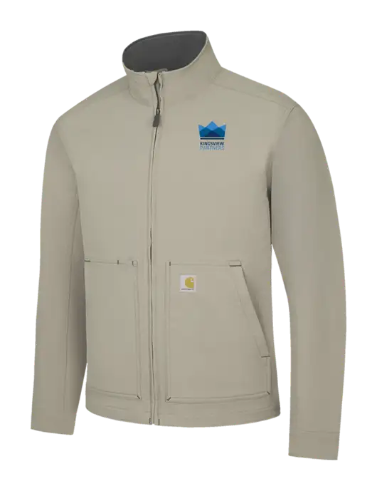 Carhartt Light  Grey Super Dux Soft Shell Jacket w/Kingsview Partners Logo