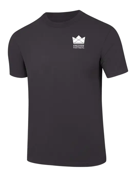 Comfort Colors 6.1 oz Dark Grey Heavyweight Ring Spun T-Shirt w/Kingsview Partners Logo