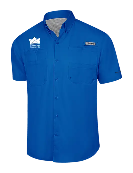 Columbia Royal PFG Tamiami II Short Sleeve Shirt w/Kingsview Partners Logo