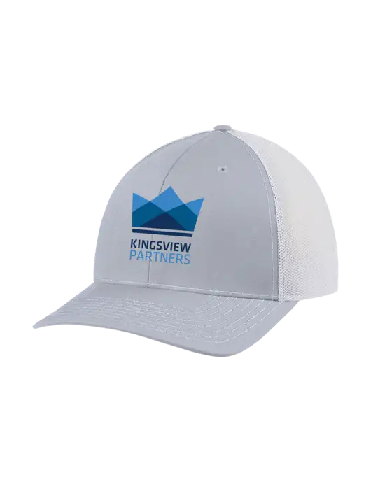 Richardson Adjustable Snapback Original 112 Trucker Cap Light Heather Grey w/White Mesh w/Kingsview Partners Logo