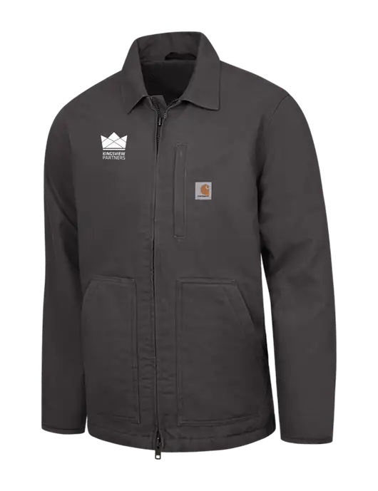 Carhartt Dark Grey Sherpa-Lined Coat w/Kingsview Partners Logo