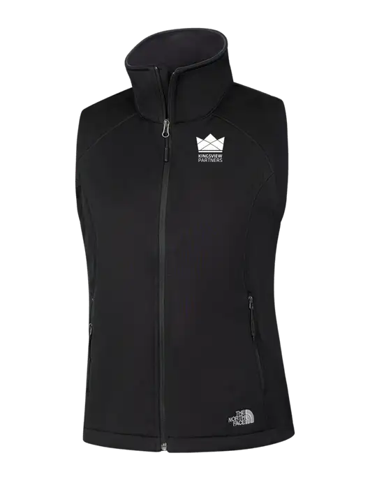 The North Face Womens Black Ridgewall Soft Shell Vest  w/Kingsview Partners Logo