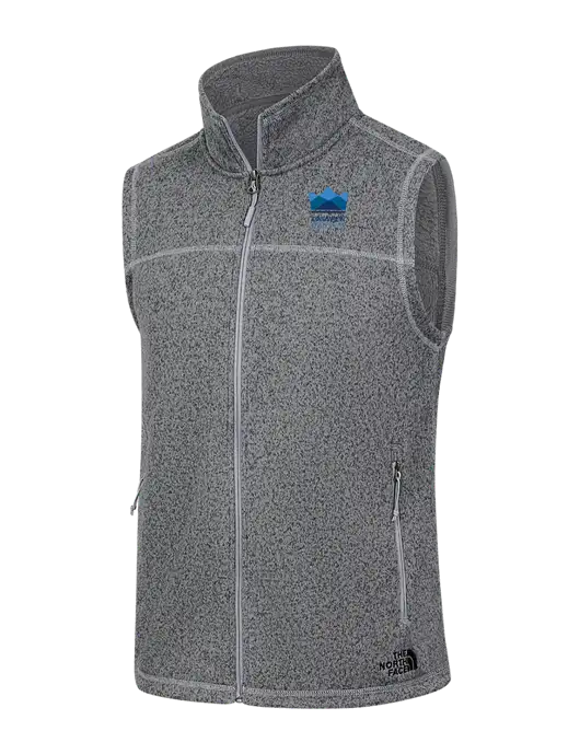 North Face Medium Grey Heather Sweater Fleece Vest w/Kingsview Partners Logo