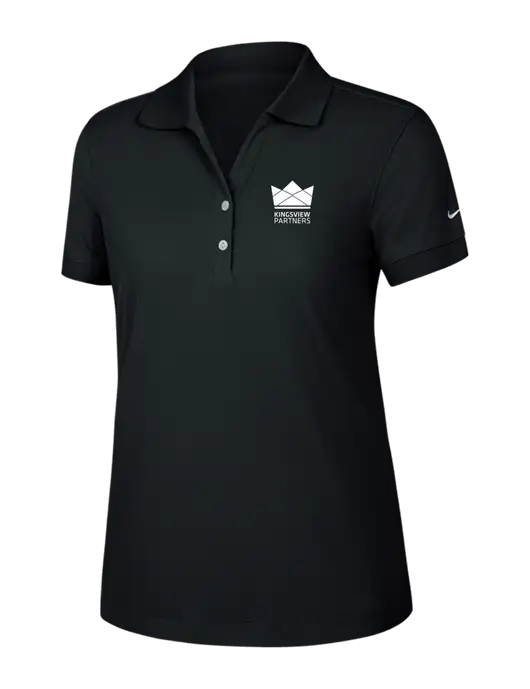 Nike Womens Dri-FIT Classic Black Polo w/Kingsview Partners Logo