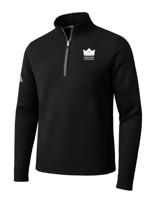 Adidas Black Spacer Quarter-Zip Pullover w/Kingsview Partners Logo