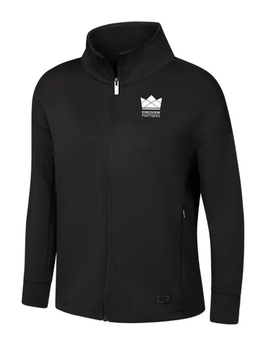 OGIO Womens Black Transcend Full-Zip w/Kingsview Partners Logo