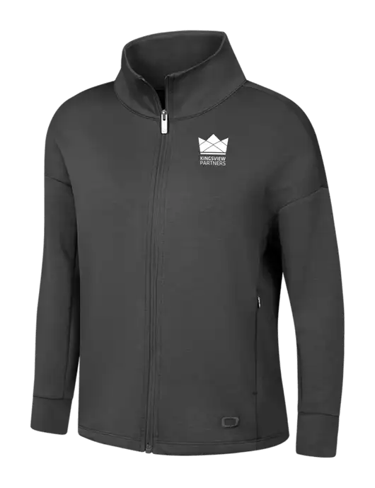 OGIO Womens Dark Grey Transcend Full-Zip w/Kingsview Partners Logo