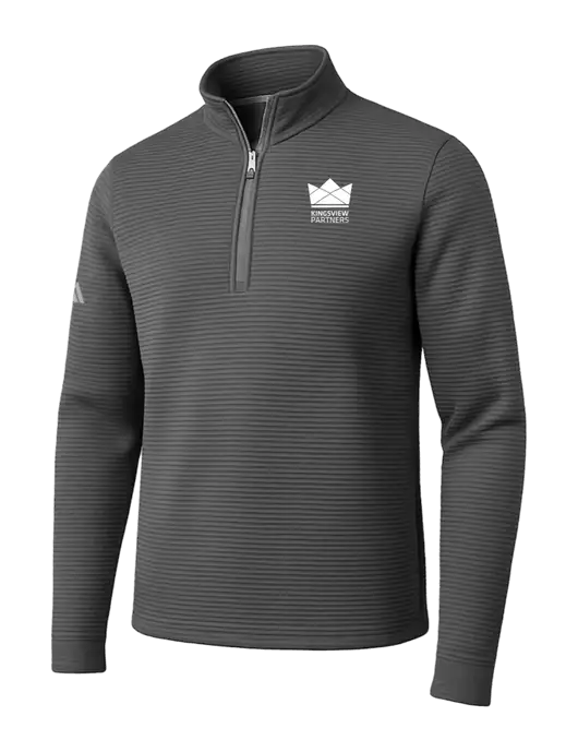 Adidas Medium Grey Spacer Quarter-Zip Pullover w/Kingsview Partners Logo