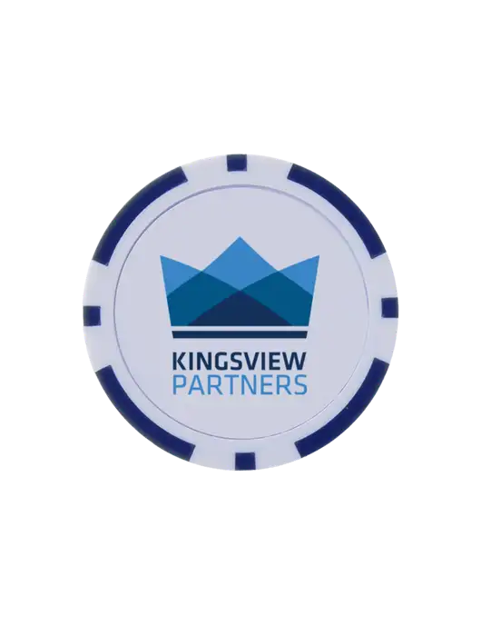 Dark Royal Poker Chip Ball Marker w/Kingsview Partners Logo