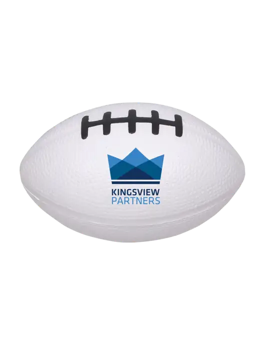 White Stress Reliever Football w/Kingsview Partners Logo