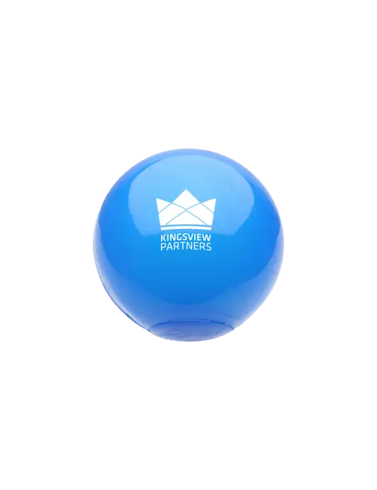 Light Up Light Royal Blue Bounce Ball w/Kingsview Partners Logo