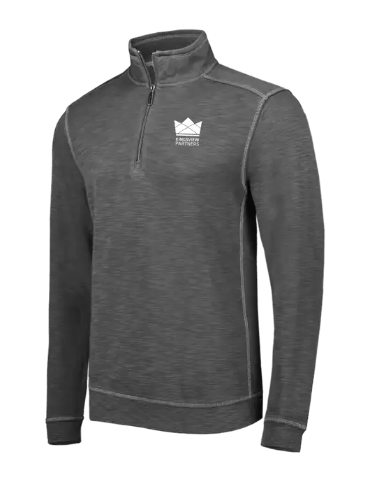 Tommy Bahama Dark Grey Tobago Bay 1/2 Zip w/Kingsview Partners Logo