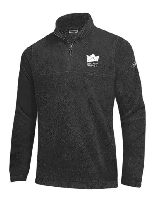 Columbia Charcoal Heather Steens Mountain Fleece 1/2 Zip Pullover w/Kingsview Partners Logo