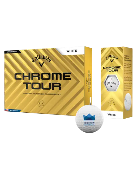 Callaway Chrome Tour Golf Balls 12/pkg w/Kingsview Partners Logo