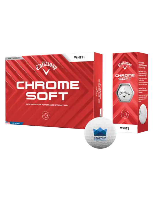 Callaway Chrome Soft Golf Balls 12/pk w/Kingsview Partners Logo