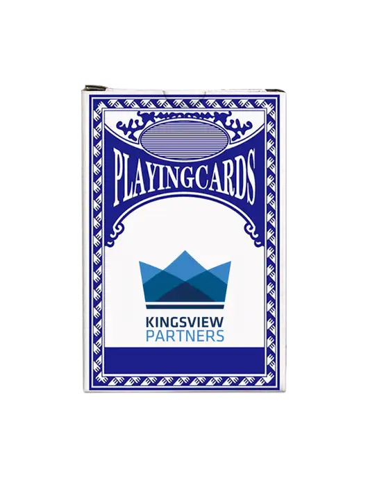 Dark Royal Blue Playing Cards w/Kingsview Partners Logo