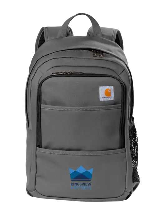 Carhartt Medium Grey Foundry Series Backpack w/Kingsview Partners Logo