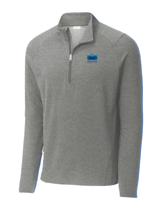 Sport-Wick Flex Fleece Light Grey Heather 1/4-Zip w/Kingsview Partners Logo