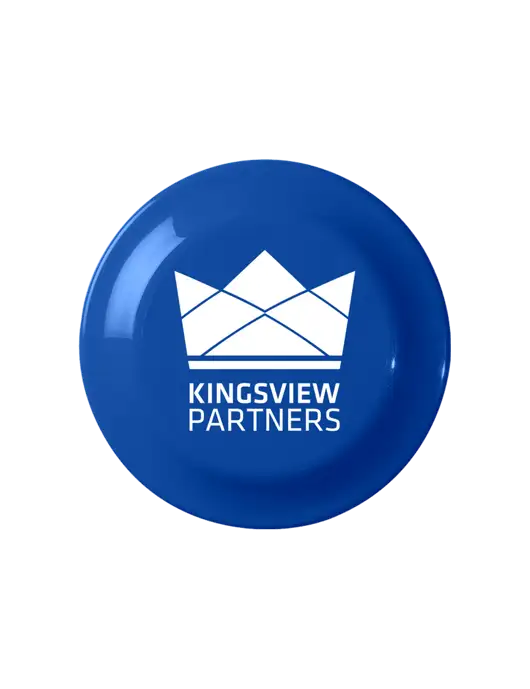 Fun Dark Royal Blue Flying Disc w/Kingsview Partners Logo