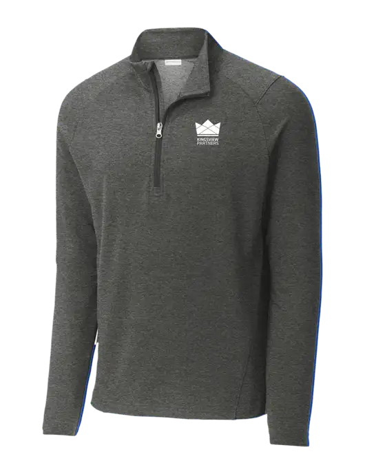 Sport-Wick Flex Fleece Dark Grey Heather 1/4-Zip w/Kingsview Partners Logo