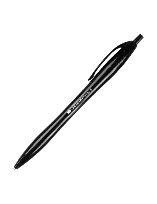 Novella Black Solid Pen - Black Ink w/Kingsview Partners Logo