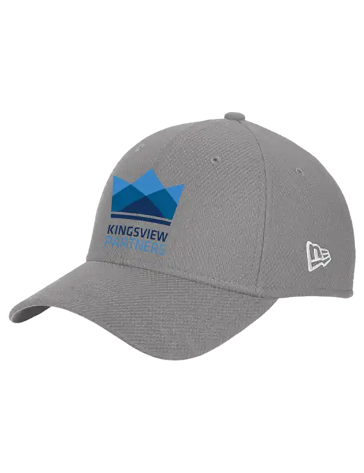 New Era Diamond Era Medium Grey Stretch Cap w/Kingsview Partners Logo
