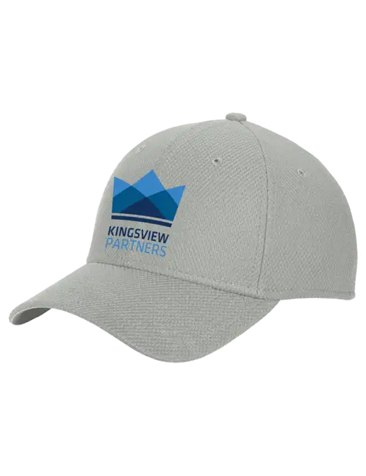 New Era Diamond Era Medium Grey Stretch Cap w/Kingsview Partners Logo
