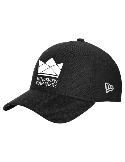 New Era Diamond Era Black Stretch Cap w/Kingsview Partners Logo