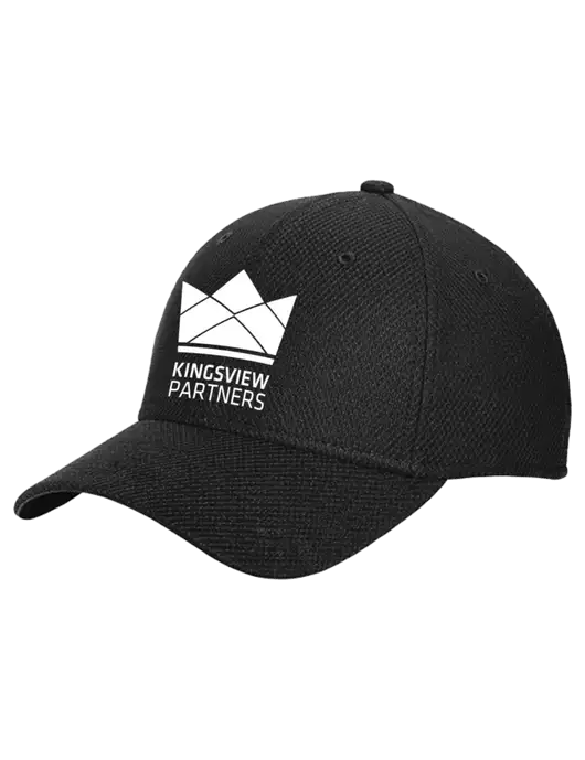 New Era Diamond Era Black Stretch Cap w/Kingsview Partners Logo