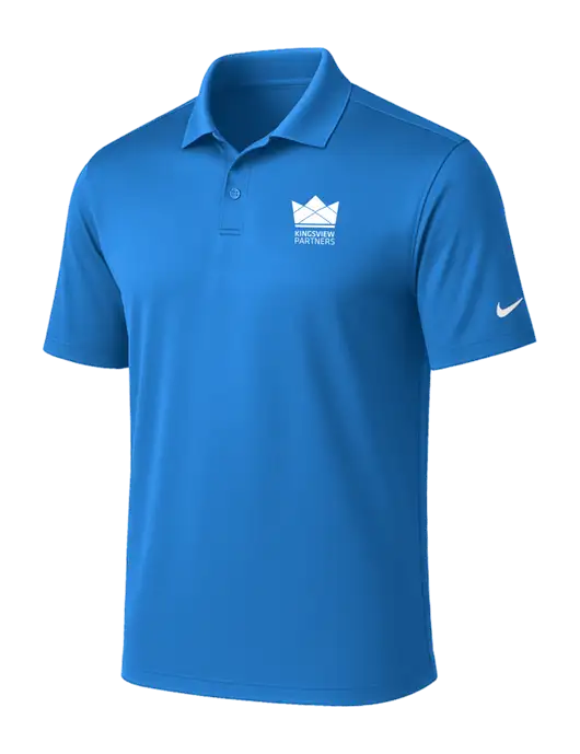 NIKE Light Royal Victory Solid Polo w/Kingsview Partners Logo