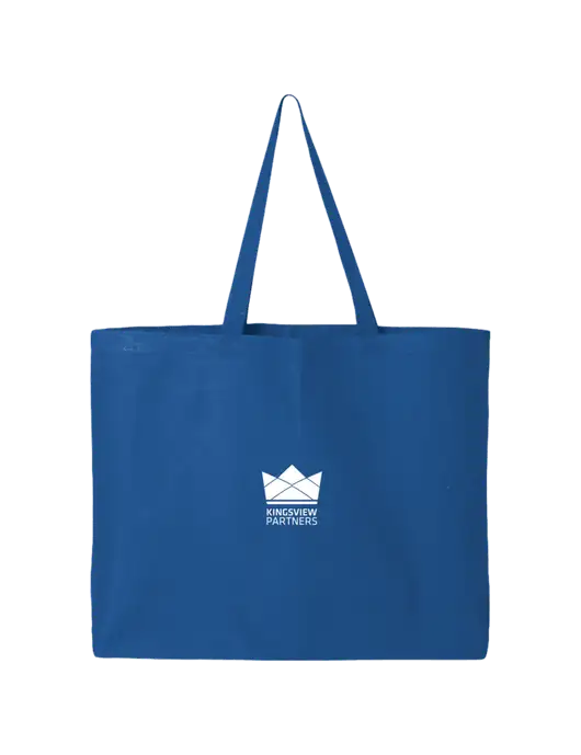 Sturdy Canvas Royal Blue Tote w/Kingsview Partners Logo