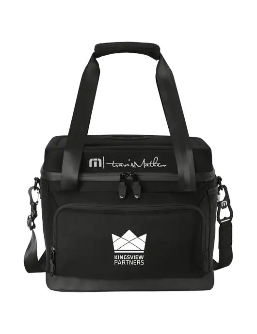 TravisMathew Black Cruise 24-Can Cooler w/Kingsview Partners Logo