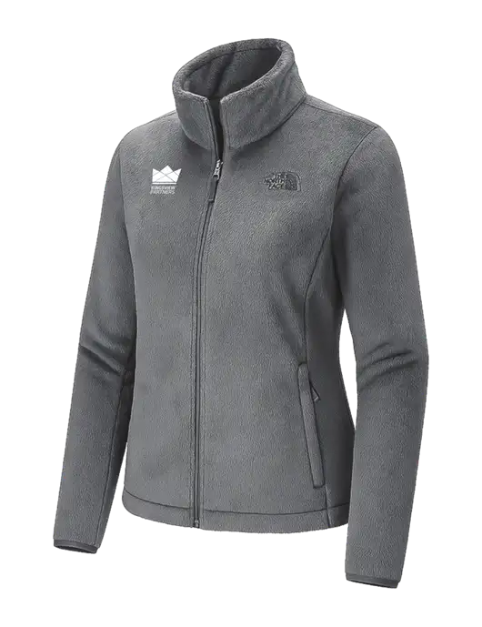 The North Face Womens Dark Medium Grey Osito Fleece Jacket
 w/Kingsview Partners Logo