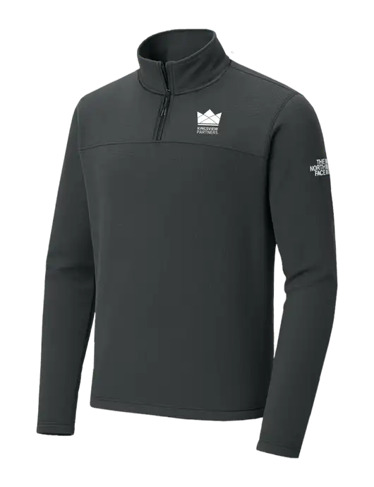 The North Face Aim 1/4-Zip Charcoal Grey Fleece w/Kingsview Partners Logo