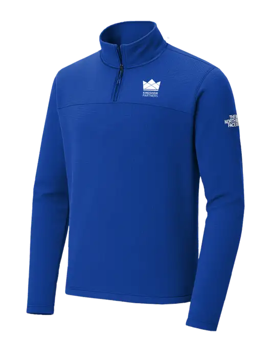 The North Face Aim 1/4-Zip Dark Royal Fleece w/Kingsview Partners Logo