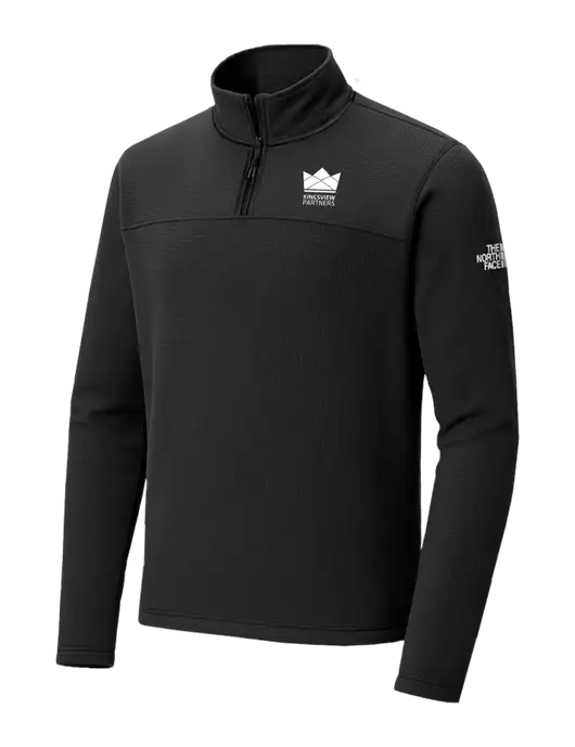 The North Face Aim 1/4-Zip Black Fleece w/Kingsview Partners Logo
