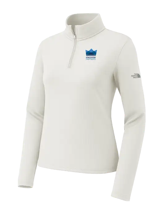 The North Face Womens Aim 1/4-Zip Ivory Fleece w/Kingsview Partners Logo