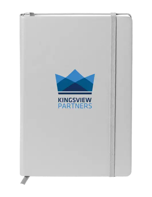 Neoskin Silver Hard Cover Journal 5.75 x 8.375
 w/Kingsview Partners Logo