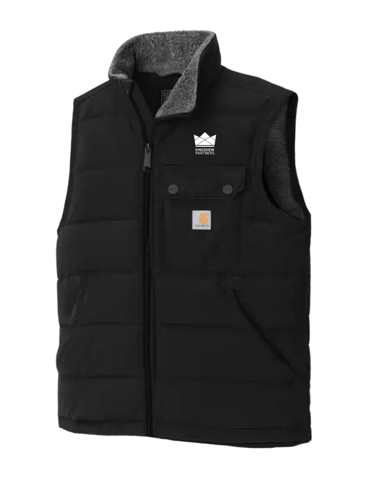 Carhartt Montana Black Insulated Vest w/Kingsview Partners Logo