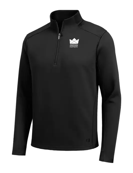 OGIO Transcend Black 1/4-Zip w/Kingsview Partners Logo