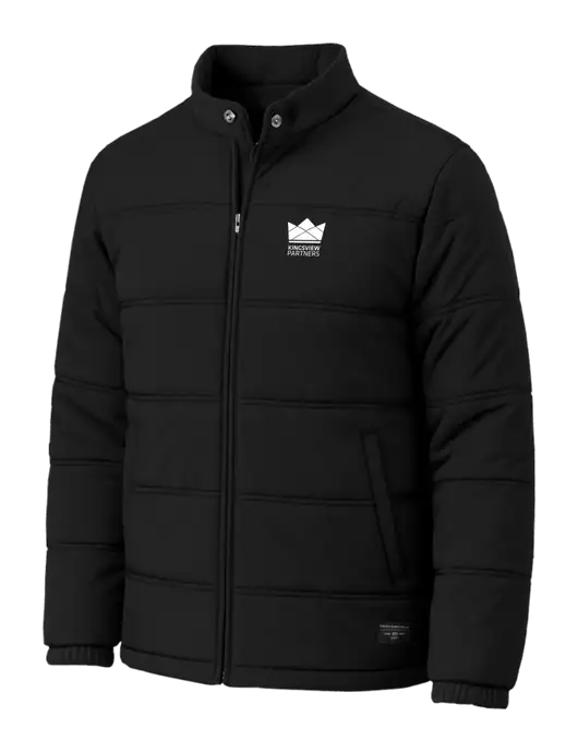 TravisMathew Cold Bay Black Jacket w/Kingsview Partners Logo