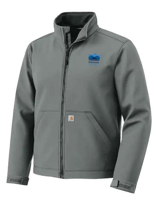 Carhartt Rain Defender Dark Medium Grey Soft Shell Jacket w/Kingsview Partners Logo