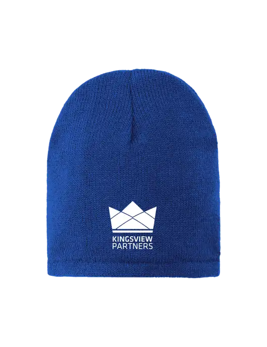 Dark Royal Fleece-Lined Beanie Cap w/Kingsview Partners Logo