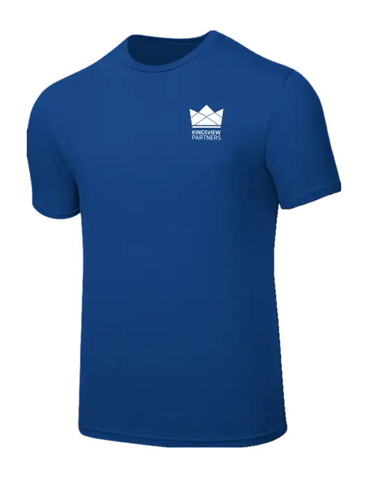 Seriously Soft Royal T-Shirt w/Kingsview Partners Logo